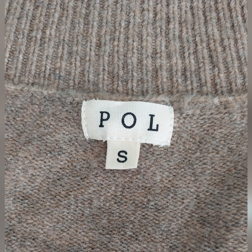 POL Women's Cream and Brown Striped Cardigan - Picture 2 of 9